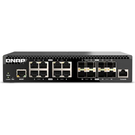 QNAP QSW-M3216R-8S8T switch Gestionado L2/L3 10G Ethernet (100/1000/10000) 1U Negro