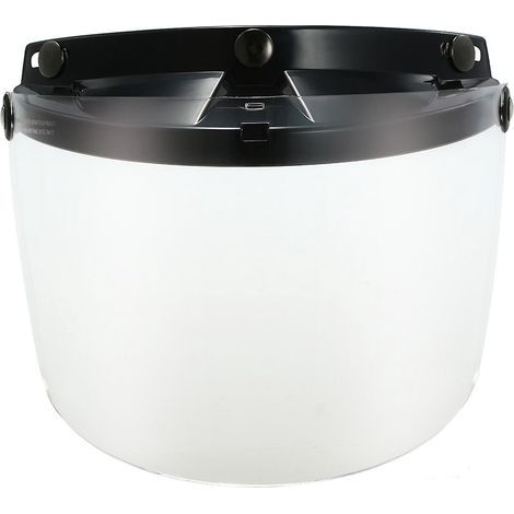 Écran pare-soleil rabattable à 3 déclics universel pour casque moto rétro ouvert (1/5)