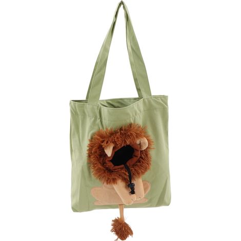 Sac de transport multifonctionnel en toile en forme de lion mignon, adapté aux chats pesant moins de 2,7 kg (Type 4). (1/5)
