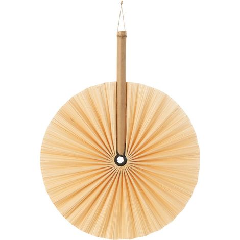 Décoration Murale Éventail "Bambou" 51cm Naturel