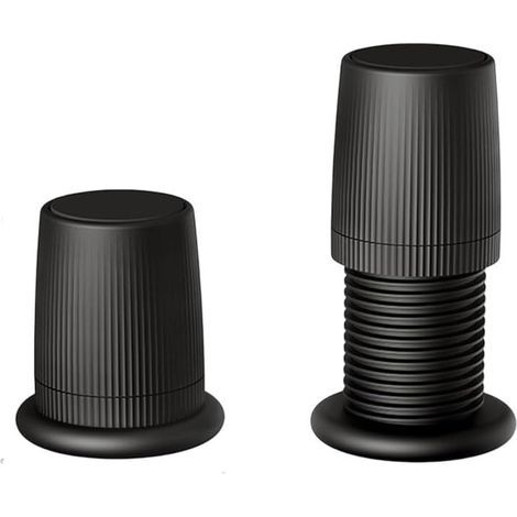 Set di 2 piedini regolabili per mobili, 76-125 mm, antiscivolo, per divani, tavoli e sedie da ufficio (neri) (1/5)