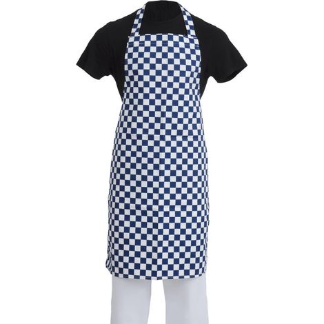 Tablier Bavette Whites Carreaux Bleus Et Blancs - Whites Chefs Clothing