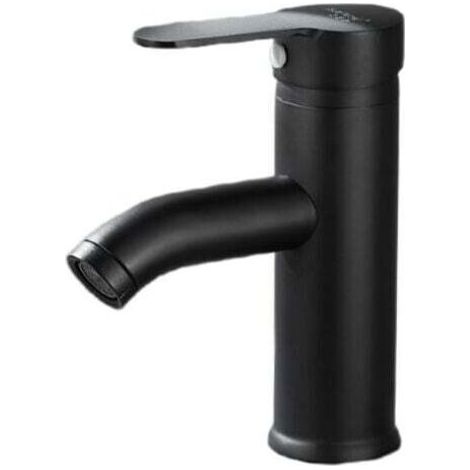 Robinet lave-mains noir mat - Mitigeur eau chaude / eau froide - Noir (1/5)