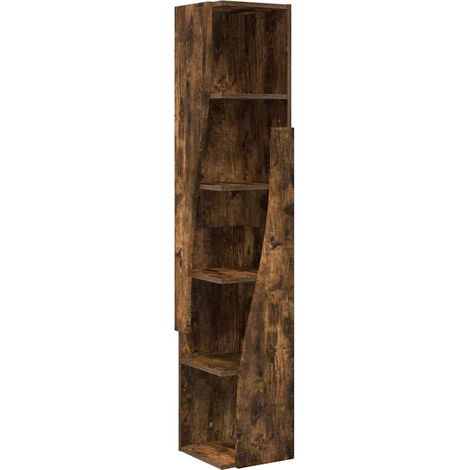 Maison Exclusive - Mobile angolare Rovere fumé 27,5x27x140cm Legno multistrato (1/5)