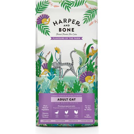 CROCCHETTE PER GATTI HARPER AND BONE CAT ADULT FLAVOURS OF THE FARM 2KG - ANATRA, POLLO E TACCHINO