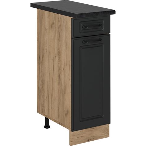 Mobiletto base per cucina R-Line, Antracite casa di campagna, 30 cm , PL Antracite, Vicco