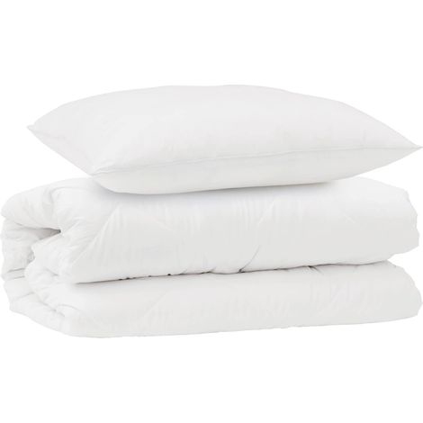 Ensemble de Duvet avec oreiller 2 pcs Blanc Microfibre (1/5)