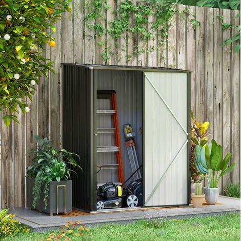 mobile contenitore 161x94x196 da esterno acciaio nero OKMYHOME (1/3)
