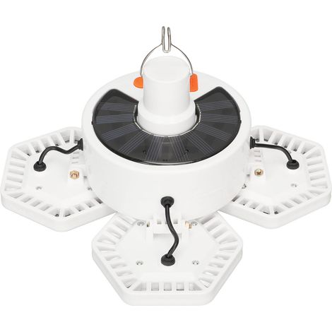 Lampe solaire LED à 4 feuilles pour le camping, lampe de tente d'urgence extérieure et lampe de recharge mobile (1/5)