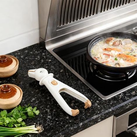 Pinces de cuisson Pinces antidérapantes pour le service des aliments Supports pour bols chauds Pour four, cuisson, friture, poêles, service, grillades et cuisson vapeur (1/4)
