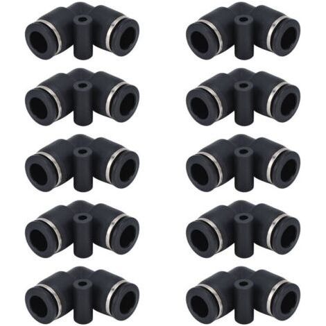 10pcs Practical and Durable ABS Pneumatic Connector, Connection Accessories for Automation Equipment (1/5)