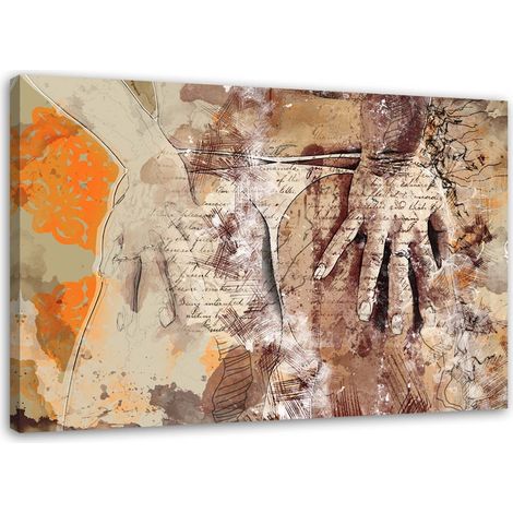 Tableau sur toile Femme Abstrait Rétro 60x40 (1/5)
