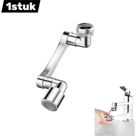 Rallonge De Robinet - Bras Pivotant 1080° - Adaptateur Universel Pour Évier - En Alliage Galvanisé - 1 Pièce (1/5)