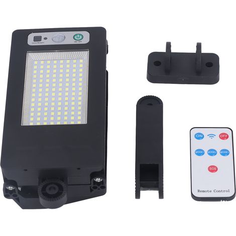 Lampe Solaire Extérieur avec Télécommande, Étanche IP64, Grande Couverture, Lumière Blanche pour Jardin et Terrasse (1/5)