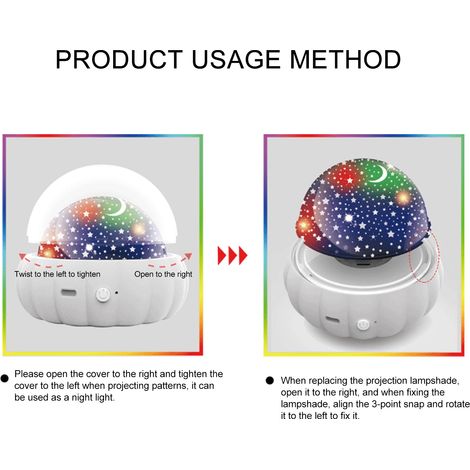 Veilleuse étoile projecteur cadeaux pour enfants tout-petits lampe plafonniers chambre (1/5)
