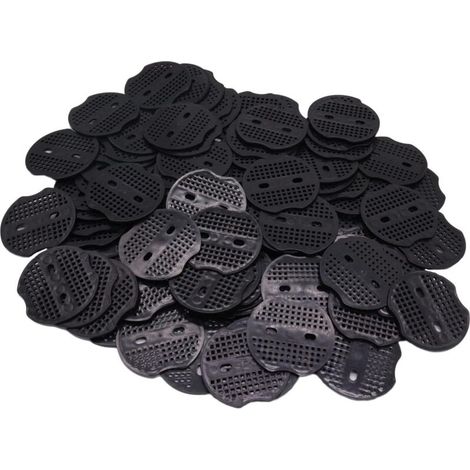 100 PCS Rondelles pour Piquets de Fixation en PP pour bâche, Rondelle d'ancrage en U pour Piquets de Jardin, Piquets de Fixation Tente (2 Trous communs) (1/4)