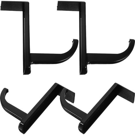 Support Casque Audio en Plastique Noir, Crochet Adhésif pour Fixation Écran PC ou Mur Lisse, Design Simple, Léger, Lot de 4 Pièces pour Café ou École (1/5)