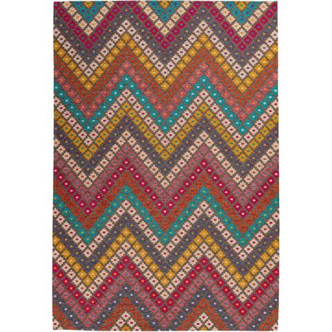 Tapis Tissé Imprimé "Primavera" Multicolore 80 x 150 cm (1/4)