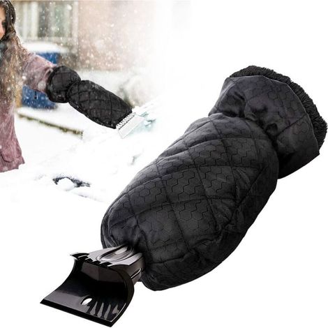 10 raspadores de hielo con guante para parabrisas. Ideal para descongelar ventanas de auto. Diseño ergonómico yeficiente