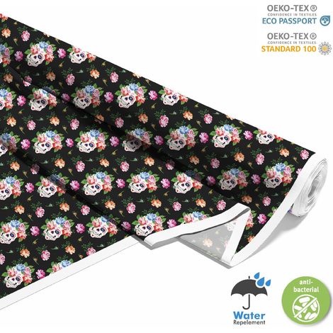 TESSUTI DECORATIVI PER ESTERNI OXFORD - Motivo Teschio con Rosa I DX507 (1/5)