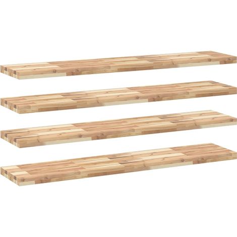 Maison Exclusive - Schweberegale 4 Stk. 120x30x4 cm Massivholz Ak