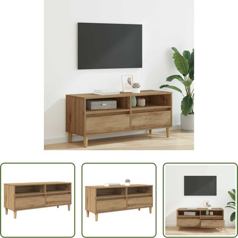 Holzwerkstoff - TV-Schränk Artisan-Eiche 100 x 34,5 x 44,5 cm Holzwerkstoff (1/5)