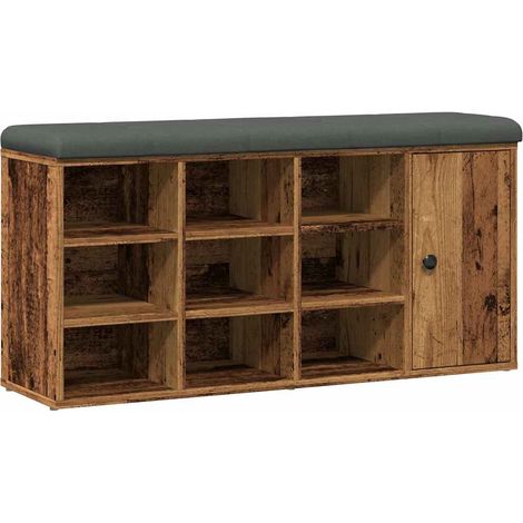 Maison Exclusive - Panca Porta Scarpe Legno Antico 102x32x50 cm Legno Multistrato