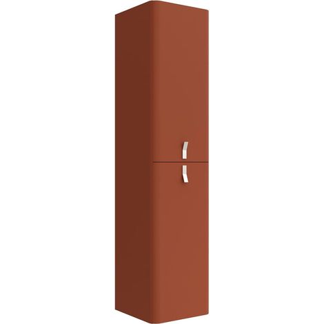 Armoire haute murale UNIIQ gauche / droite 2 portes avec fermeture en douceur TERRACOTA 350 x 1500 x 350 mm (1/2)