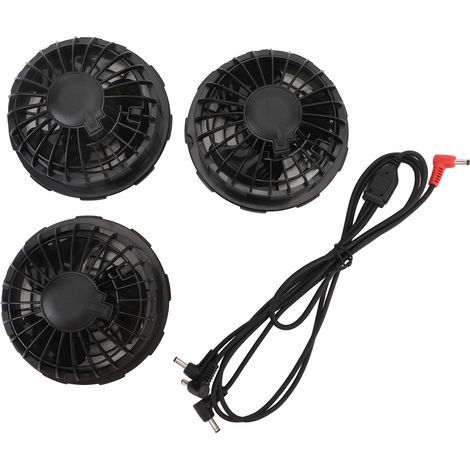 3-Piece Air-Conditioned Vest Fans, 7.4V DC, Copper Brushless Motor, 3 Speeds, Lightweight and Quiet (1/5)