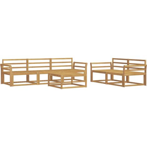 Set di divani da esterno 6 pcs Bianco vidaXL