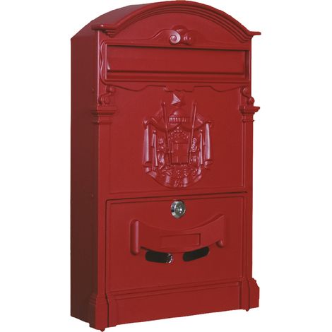 CASSETTA POSTALE 'CAMELIA' cm 25,5 x 9 x H.41 - rosso fuoco  - KASART