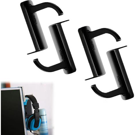 Headphone Hanger, Headphone Holder, Headphone Stand, Headphone Hanger, Gaming Headphone Holder, Double Fabric, for All Headphones, 4 Pack