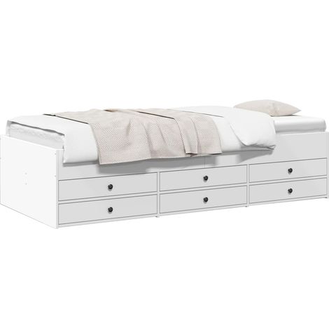 Maison Exclusive - Telaio del letto con storage con cassetto Bianco 80 x 200 cm (1/5)