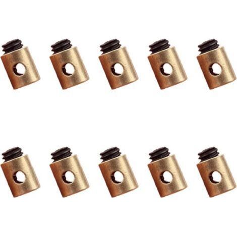 10 pièces Câbles et gaines de frein vélo(5 x 6 mm),Serre câble d'accélérateur universel en laiton, serre fil de moto,pour Accélérateurs de Scooters (1/5)