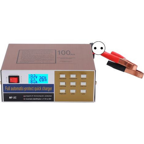 Chargeur de batterie intelligent 220W 12V/24V pour voiture et moto, alimentation MF‑2C avec prise AC250V UE (1/5)