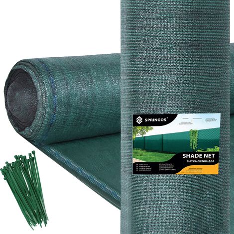RETE OMBREGGIANTE MASCHERANTE 62% 1,5x50m PER RECINZIONE + FASCE 200 pezzi UV (1/5)