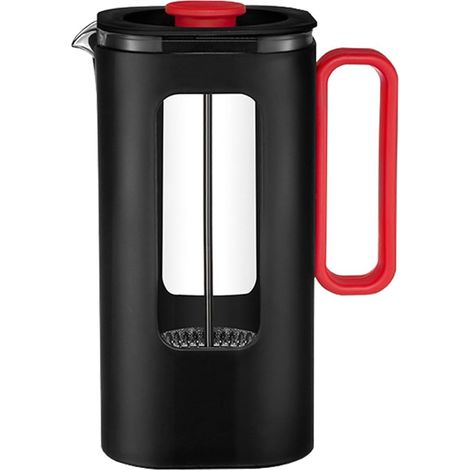 Cafetière à piston, coque de protection en polypropylène, cafetière à infusion à froid résistante à la chaleur avec système de filtration en acier inoxydable