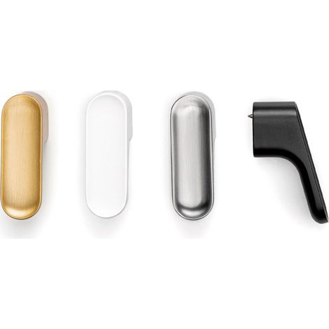 pomo zamak modelo luv 17x51 acabados niquel cepillado, blanco mate, negro mate, latón cava acabado latonado