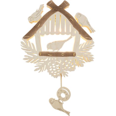 Saico Fensterlicht Vogelhaus 26 x 40 cm warmweiß weiß