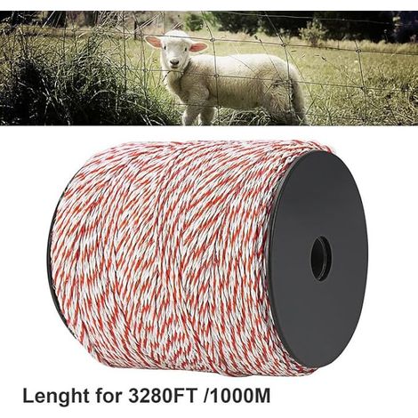 Fil de Clôture Électrique, 9 Brins INOX, Electrique pour Animaux, Accessoire Ferme, Chevaux Moutons, Chèvres (1/4)