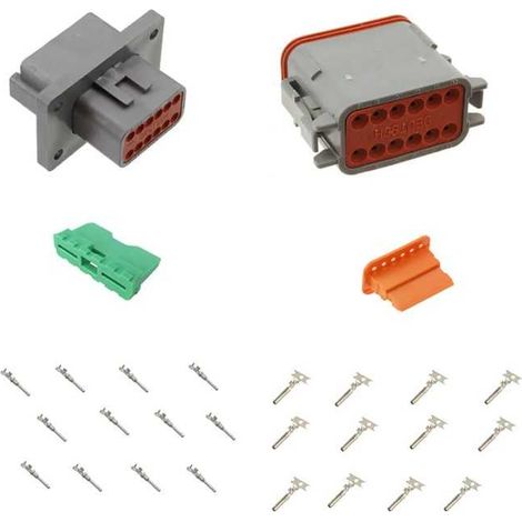 Kit connettore serie DT maschio femmina da pannello 12 vie