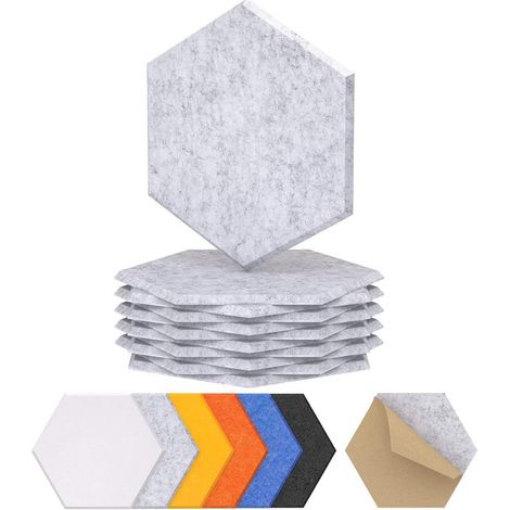 Pannello acustico esagonale da 12 pezzi, 30 x 26 x 1 cm, pannelli a parete fonoassorbenti ad alta densità, pannelli in schiuma acustica per studi di registrazione/podcast (1/5)