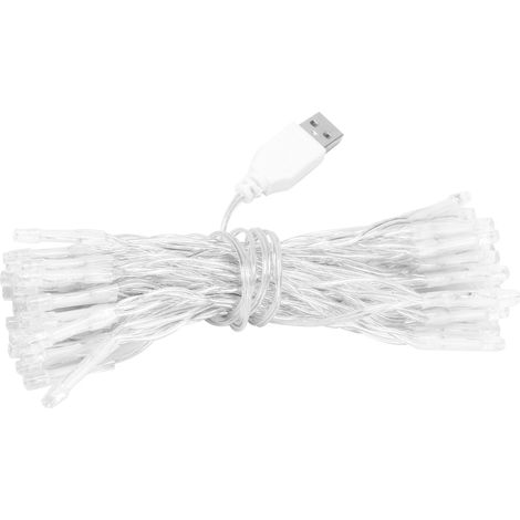 Guirlande lumineuse USB 5M 50 LED en fil de cuivre étanche pour décoration extérieure de jardin, festival, Noël, multicolore (1/5)