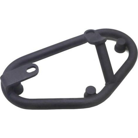 Einheit: Gepäckträger links, Farbe: schwarz, Material: Stahl, seitliche Aufbewahrungstasche/Gepäckhalterung für Motorräder. (1/4)