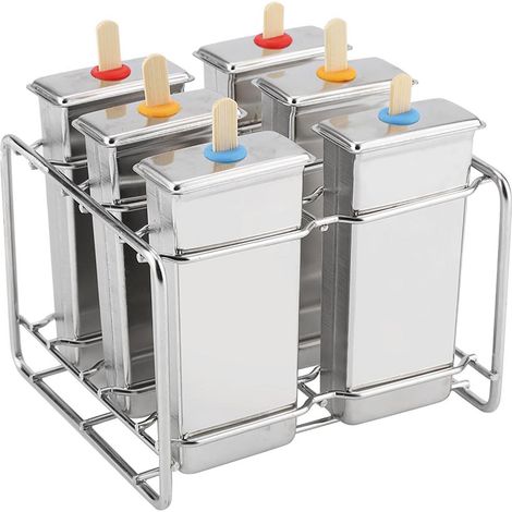 Moules en acier inoxydable pour crème glacée industrielle, usage domestique et cuisine, outil de fabrication de glaces à l'eau (3) (1/5)