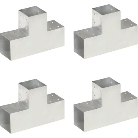 Pfostenverbinder 4 Stk. T-Form Verzinktes Metall 101 x 101 mm vidaXL (1/6)