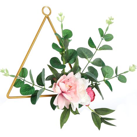 Couronne de fleurs artificielles pour décoration murale, intérieure et plafond - Idéal pour mariage et événements (SPH-5636) (1/5)