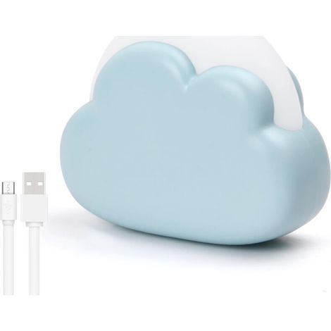 Luce notturna ricaricabile per bambini, luce notturna a LED in plastica per neonati, design a nuvola, 4 modalità, lampada notturna portatile, lampada da comodino per la cameretta dei bambini, regalo p (1/5)