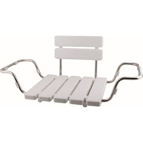 Siège de baignoire avec dossier, charge maximum de 110kg, blanc (SATDSEDVSO)