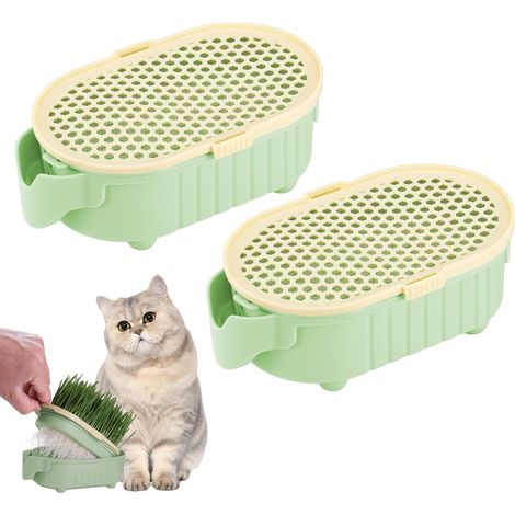 2 Pieces Catnip Plastic Box, Reusable Catnip Growing Kit, Soilless Catnip Germiner, Hydroponic Catnip Planter (Seeds Not Included) (1/5)
